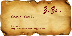 Zozuk Zsolt névjegykártya